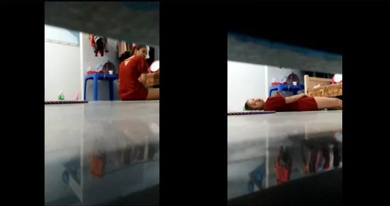 Quay lén em gái thủ dâm trong phòng